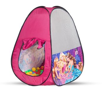 BARBIE TENT PLAY HOUSE MEDIUM SIZE WITH 50 BALLS.