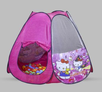 BIG SIZE HELLO KITTY TENT PLAY HOUSE WITH 100 BALLS.